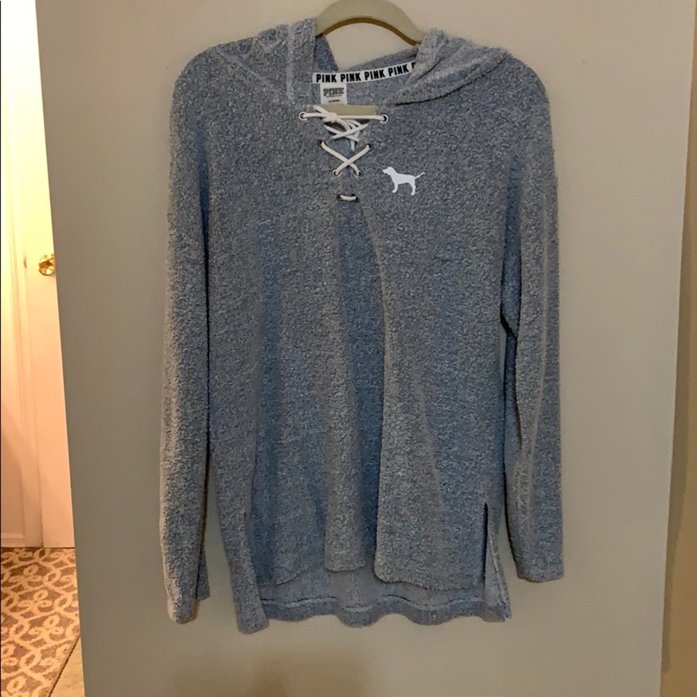 Victoria’s Secret Pink “Towel” Lace up Pullover